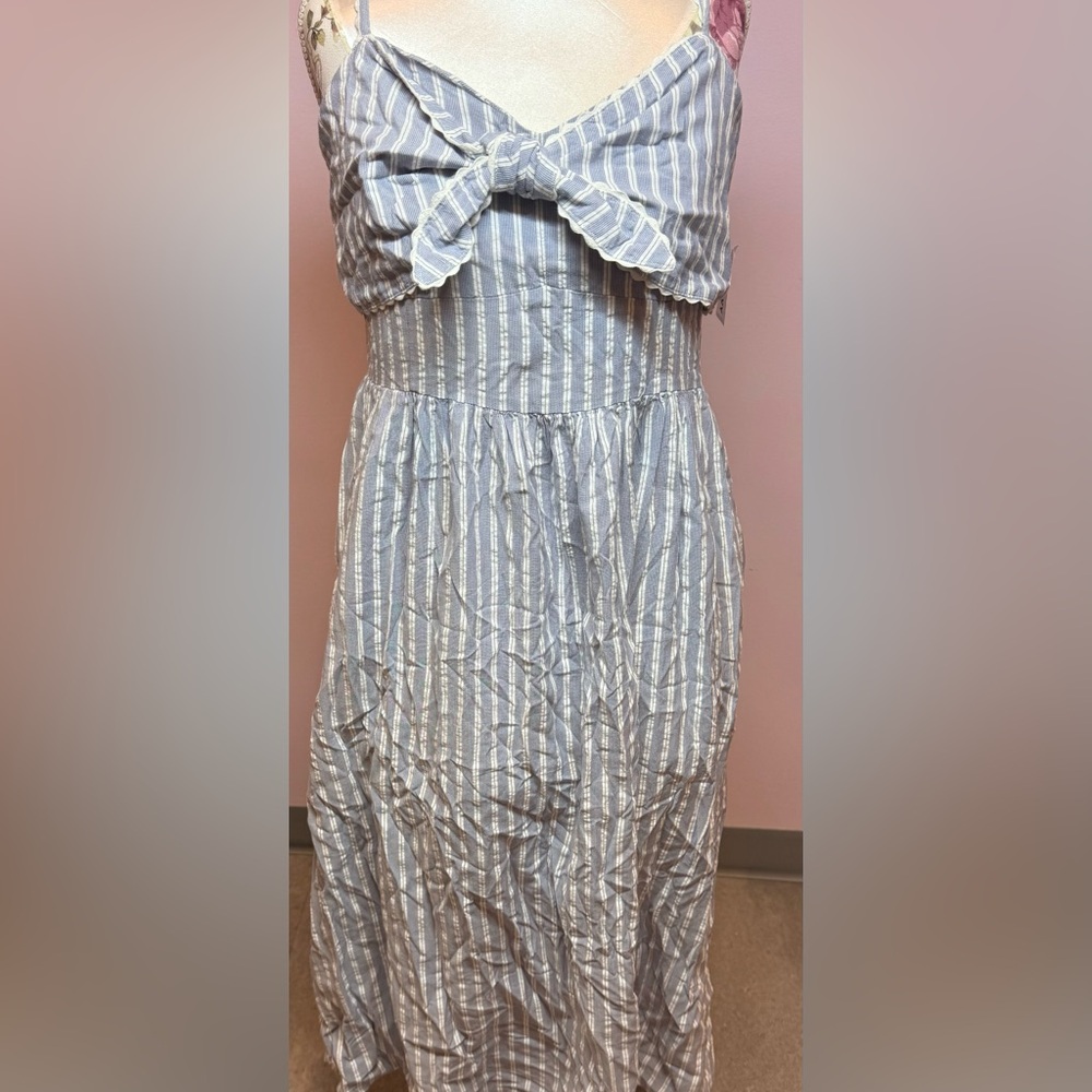 Chic Blue Striped dress